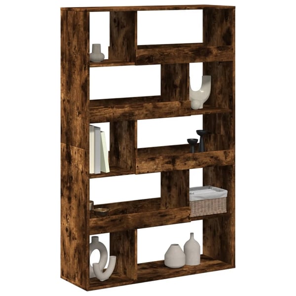 vidaXL Bokhylle røkt eik 100x33x156,5 cm konstruert tre