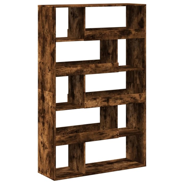vidaXL Bokhylle røkt eik 100x33x156,5 cm konstruert tre