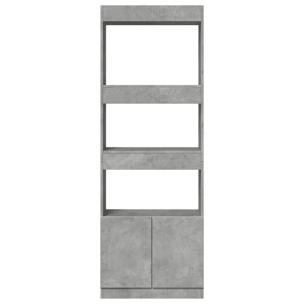 vidaXL Highboard betonggrå 63x33x180 cm konstruert tre