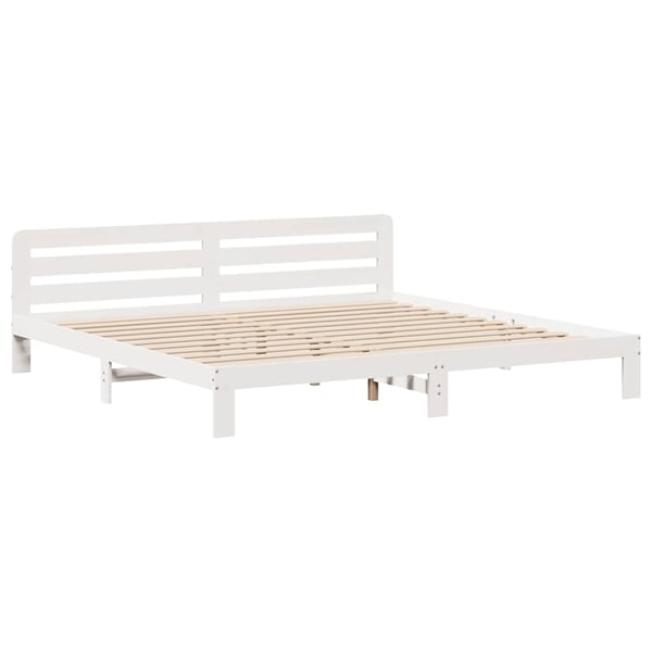 vidaXL Sengeramme uten madrass hvit 180x200 cm heltre furu