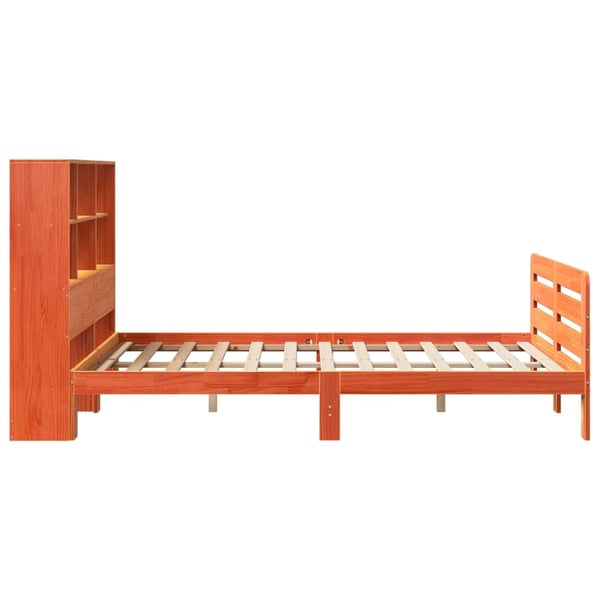 vidaXL sengeramme uden madras 135x190 cm massivt fyrretræ brun