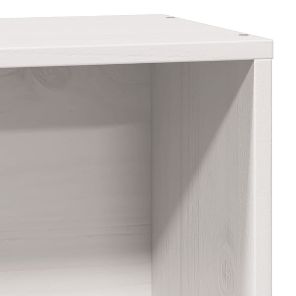 vidaXL Seng med bokhylle uten madrass hvit 75x190 cm heltre furu