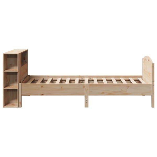 vidaXL seng med reol uden madras 75x190 cm massivt fyrretræ