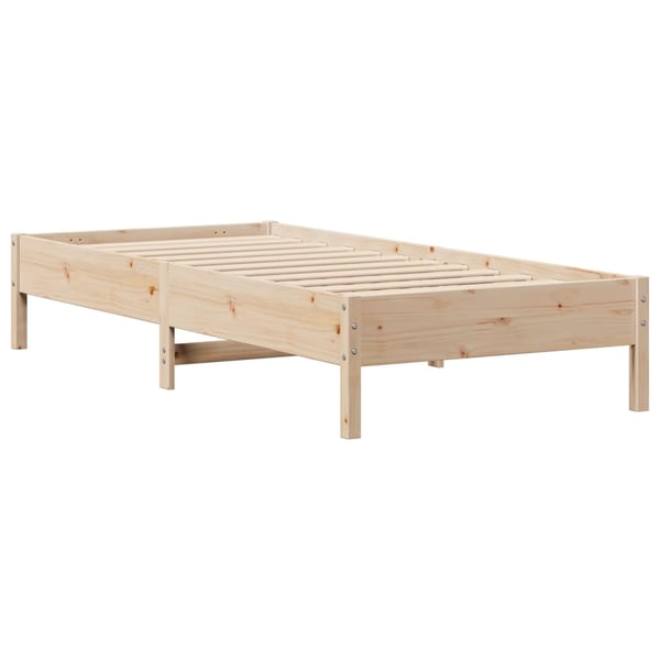 vidaXL seng med reol uden madras 75x190 cm massivt fyrretræ