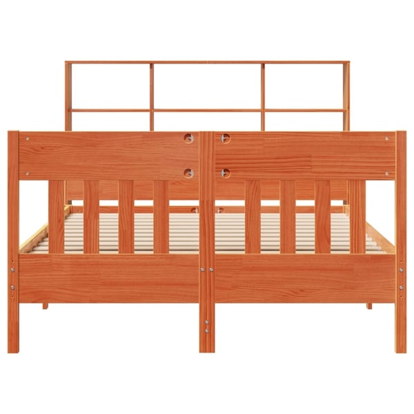 vidaXL Sengeramme uten madrass brun 150x200 cm heltre furu