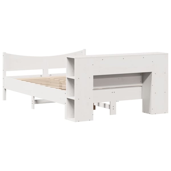 vidaXL Sengeramme uten madrass hvit 140x190 cm heltre furu