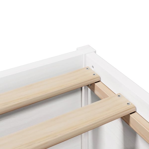 vidaXL Sengeramme uten madrass hvit 140x190 cm heltre furu