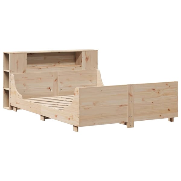 vidaXL Sengeramme uten madrass hvit 135x190 cm heltre furu