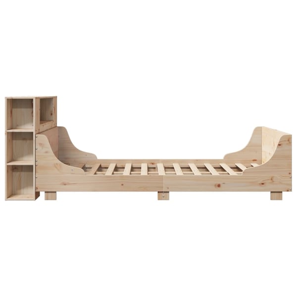 vidaXL Sengeramme uten madrass hvit 135x190 cm heltre furu