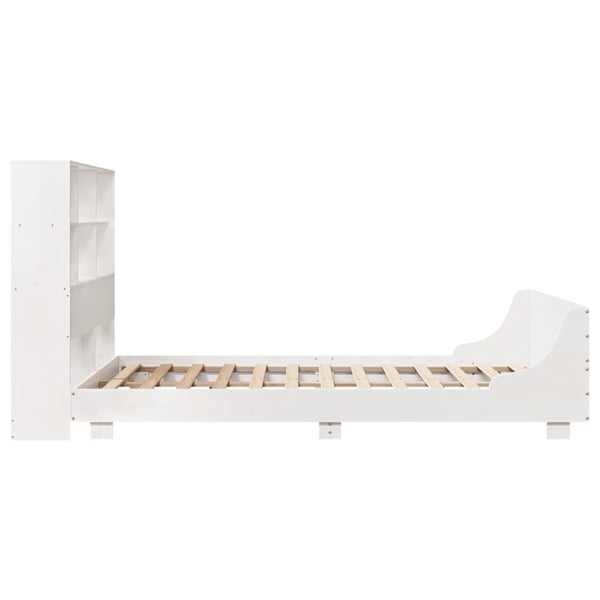 vidaXL sengeramme uden madras 120x190 cm massivt fyrretræ hvid