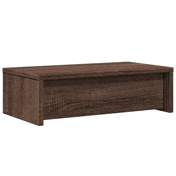 vidaXL Skjermstativ med skuffer brun eik 50x27x15 cm konstruert tre