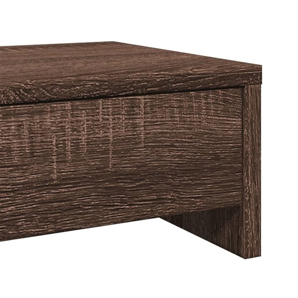 vidaXL Skjermstativ med skuffer brun eik 50x27x15 cm konstruert tre