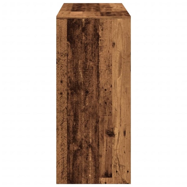 vidaXL barbord med hylde 124x46x103,5 cm konstrueret træ gammelt træ