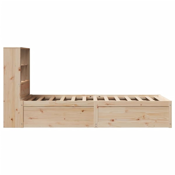 vidaXL Sängram utan madrass 90x190 cm massiv furu