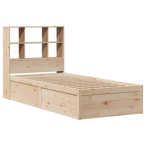 vidaXL Sängram utan madrass 90x190 cm massiv furu