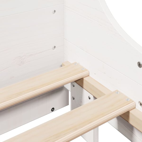 vidaXL Sengeramme uten madrass hvit 140x190 cm heltre furu