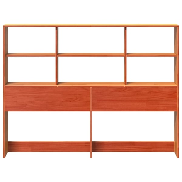 vidaXL Hodegavl med oppbevaring voksbrun 160 cm heltre furu