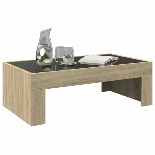 vidaXL Salongbord med Infinity LED sonoma eik 90x50x30 cm