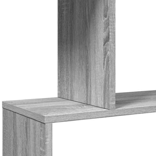 vidaXL Romdeler bokhylle 6 lag grå sonoma 70x24x193 cm konstruert tre
