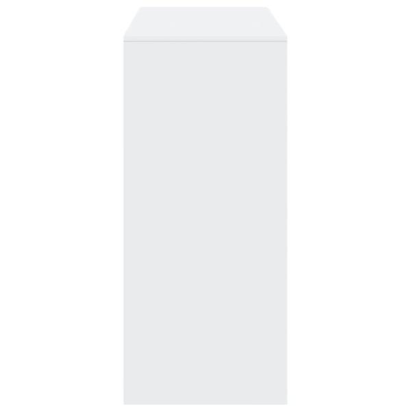 vidaXL Barbord med hylle hvit 124x46x103,5 cm sponplate