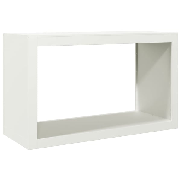 vidaXL Vedstativ hvit 100x40x60 cm stål