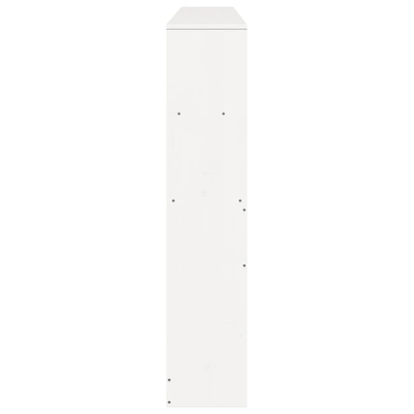 vidaXL sengegavl med opbevaring 180 cm massivt fyrretræ hvid