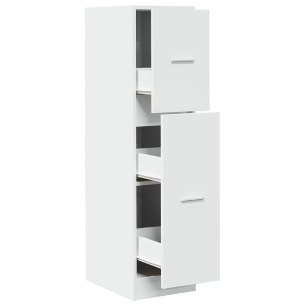 vidaXL Apotekskap hvit 30x41x118 cm konstruert tre