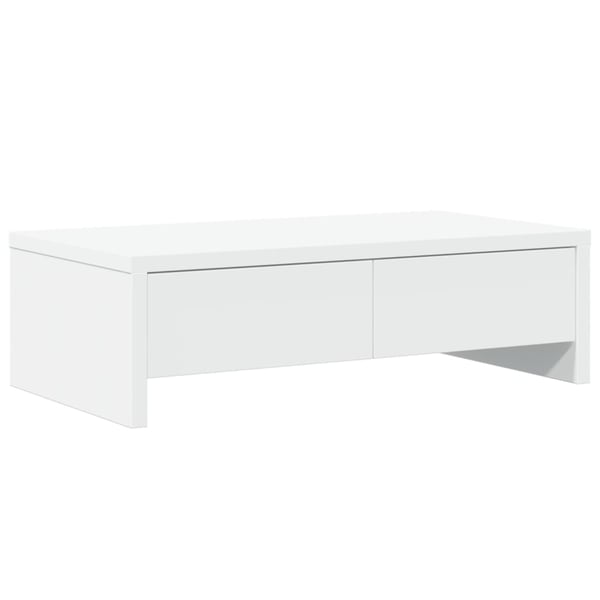 vidaXL Näyttöteline laatikoilla valkoinen 50x27x15 cm tekninen puu