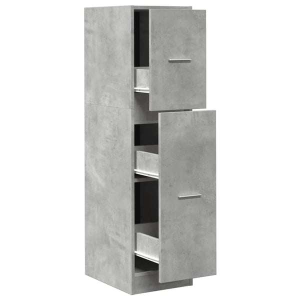 vidaXL Apotekskap betonggrå 30x41x118 cm konstruert tre