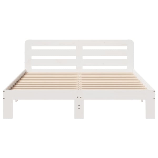 vidaXL Sengeramme uten madrass hvit 140x200 cm heltre furu
