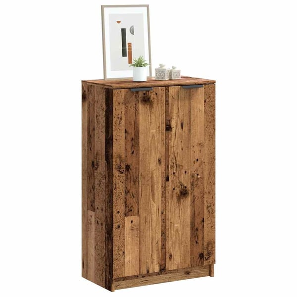 vidaXL Skoskap gammelt tre 59x35x100,5 cm konstruert tre