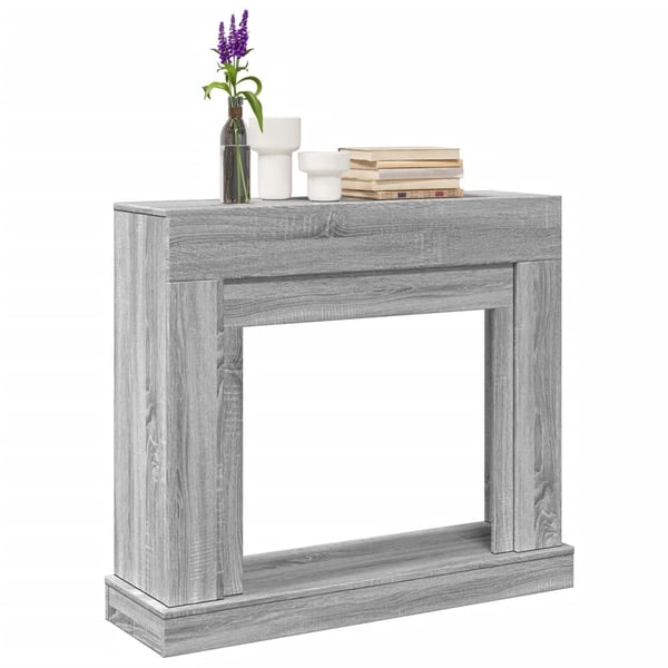 vidaXL Peisramme grå sonoma 100x30x87,5 cm konstruert tre