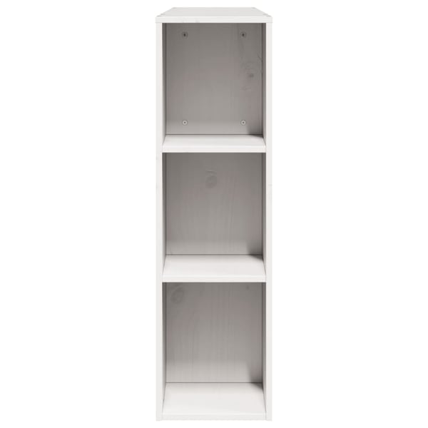 vidaXL Hodegavl med oppbevaring hvit 140 cm heltre furu
