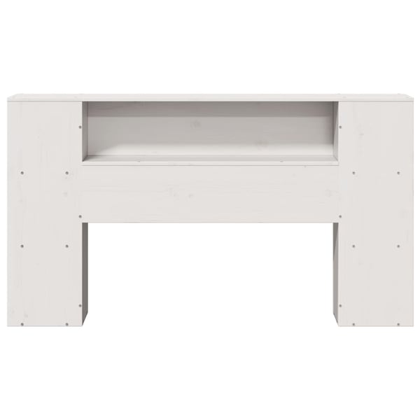 vidaXL Hodegavl med oppbevaring hvit 140 cm heltre furu