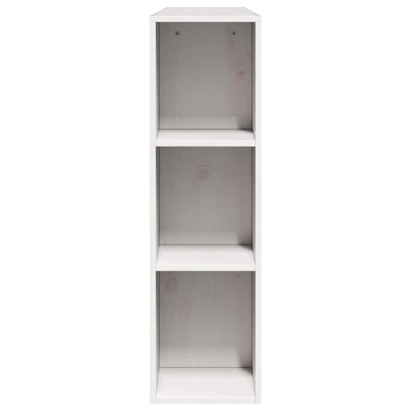 vidaXL Hodegavl med oppbevaring hvit 150 cm heltre furu