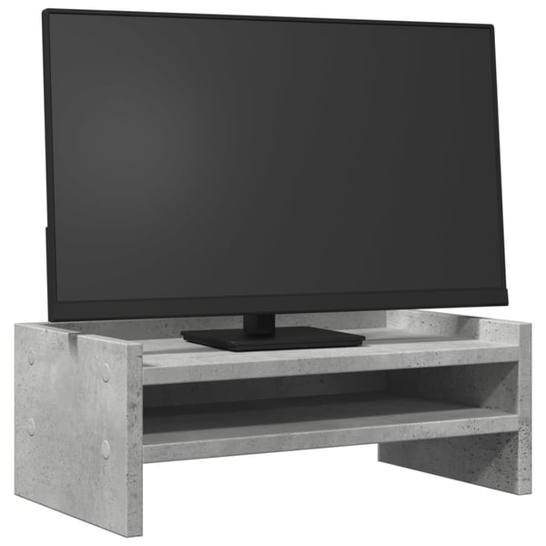 vidaXL Näyttökoroke betoninharmaa 42x24x16 cm lastulevy