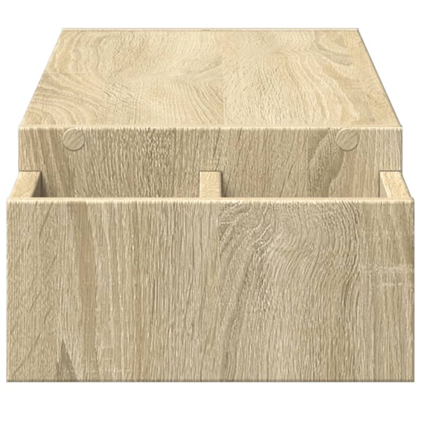 vidaXL Skjermhylle oppbevaring sonoma eik 100x27x15 cm konstruert tre