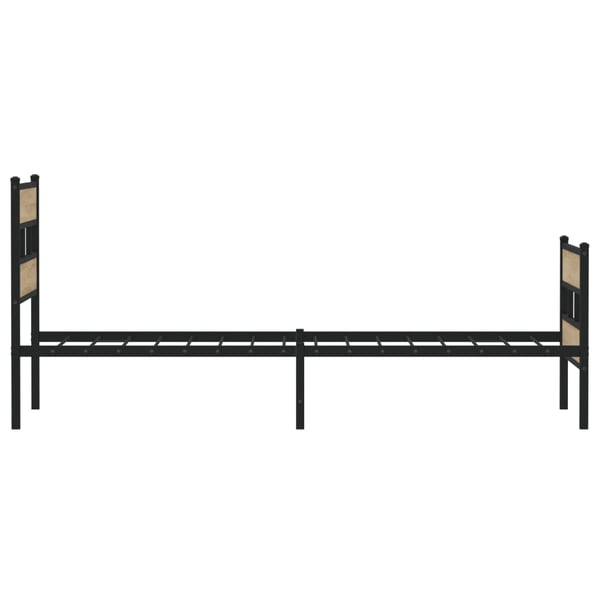 vidaXL Sengeramme i metall uten madrass sonoma eik 90x200 cm