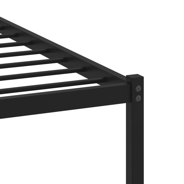 vidaXL Sengeramme i metall uten madrass røkt eik 193x203 cm