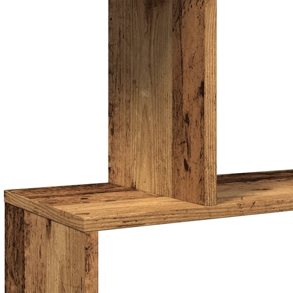 vidaXL Romdeler bokhylle 6 lag gammelt tre 70x24x193 cm konstruert tre
