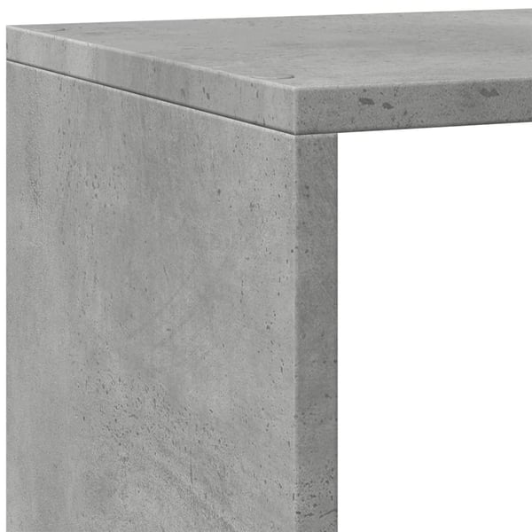 vidaXL Bokhylle 4 etasjer betonggrå 143,5x29x143,5 cm konstruert tre
