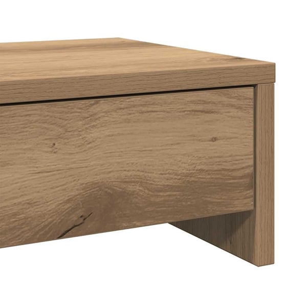vidaXL Skjermstativ med skuffer artisan eik 50x27x15 cm konstruert tre