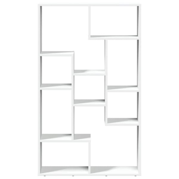 vidaXL Bokhylle hvit 72x20x120,5 cm konstruert tre