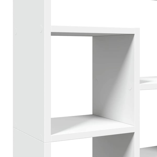 vidaXL Bokhylle hvit 72x20x120,5 cm konstruert tre