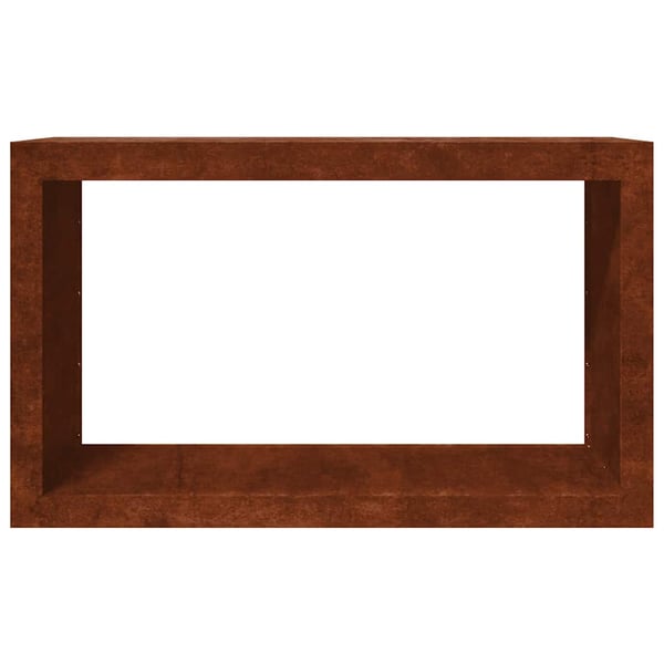 vidaXL Vedstativ 100x40x60 cm oksidert stål