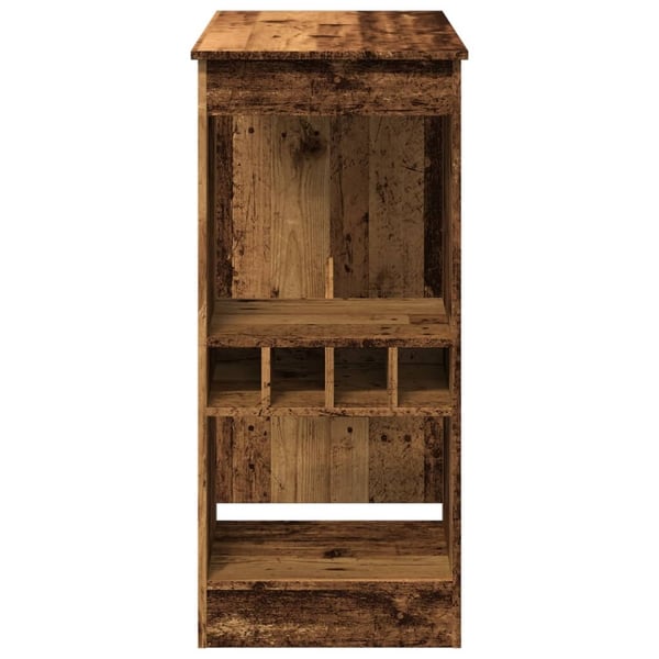 vidaXL Barbord med stativer gammelt tre 90x47,5x103,5cm konstruert tre