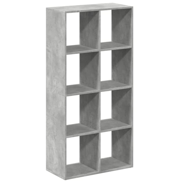 vidaXL Romdeler bokhylle betonggrå 69,5x29x137,5 cm konstruert tre