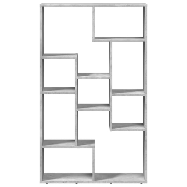 vidaXL Bokhylle betonggrå 72x20x120,5 cm konstruert tre