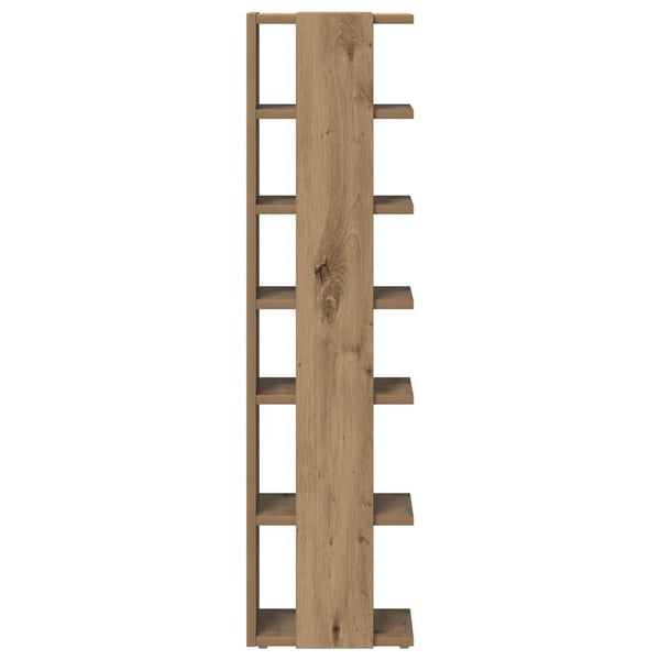 vidaXL Skohylle artisan eik 28x27x102 cm konstruert tre