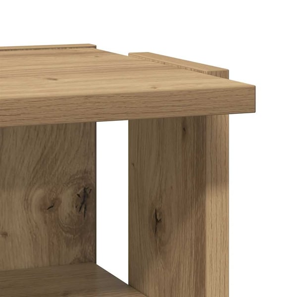 vidaXL Skohylle artisan eik 28x27x102 cm konstruert tre
